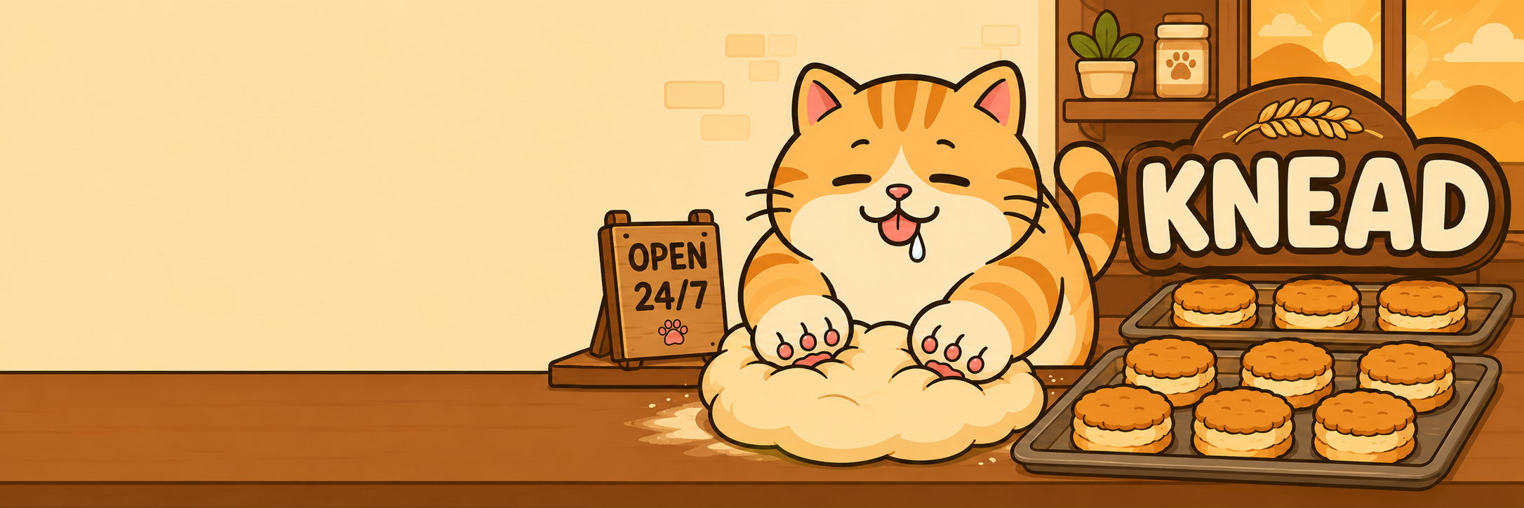 KNEAD bakery — open 24/7